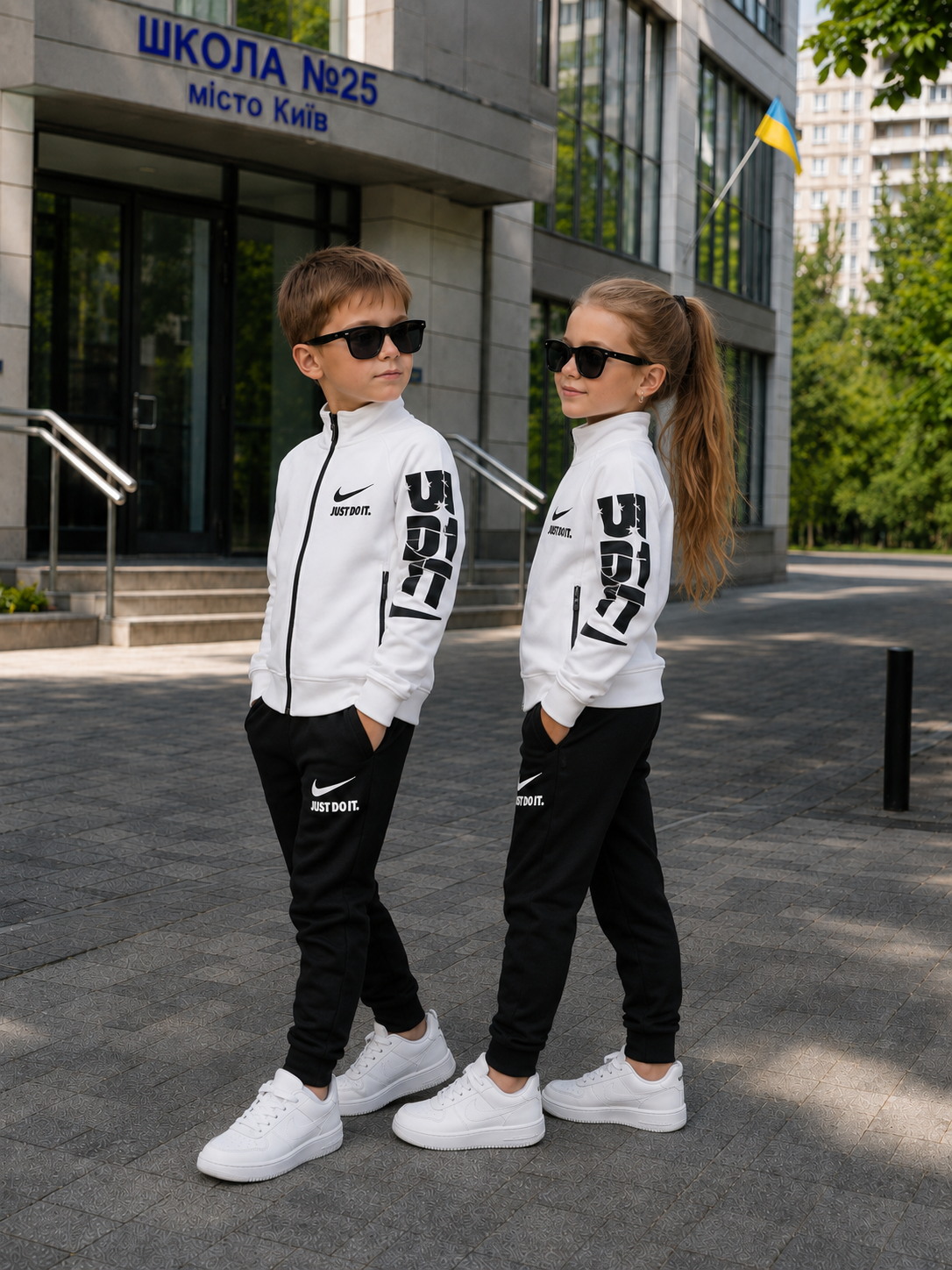 Білий костюм Nike Just Do It, фото 2